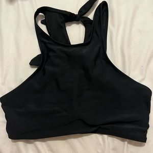 black swim top